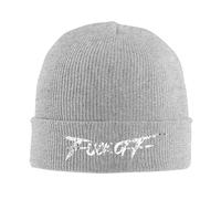 FJQWKLF Bonnet tricoté « Fuck Off », Bonnet Chaud d'hiver à Revers, Bonnet pour Homme et Femme