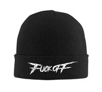 FJQWKLF Bonnet tricoté « Fuck Off », Bonnet Chaud d'hiver à Revers, Bonnet pour Homme et Femme