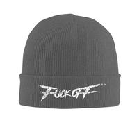 FJQWKLF Bonnet tricoté « Fuck Off », Bonnet Chaud d'hiver à Revers, Bonnet pour Homme et Femme