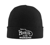 FJQWKLF Bonnet tricoté « Je suis Une prostituée Le Week-End », Bonnet Chaud d'hiver à Revers, Bonnet pour Homme et Femme