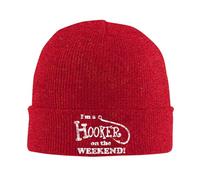 FJQWKLF Bonnet tricoté « Je suis Une prostituée Le Week-End », Bonnet Chaud d'hiver à Revers, Bonnet pour Homme et Femme