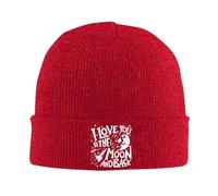FJQWKLF Bonnet tricoté « Je t'aime jusqu'à la Lune et Retour », Bonnet Chaud d'hiver à Revers, Bonnet pour Homme et Femme
