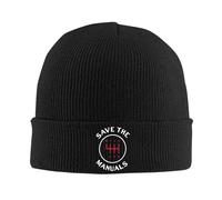 FJQWKLF Bonnet tricoté Save The Manuals, Bonnet Chaud d'hiver à Revers, Bonnet pour Homme et Femme