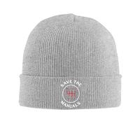 FJQWKLF Bonnet tricoté Save The Manuals, Bonnet Chaud d'hiver à Revers, Bonnet pour Homme et Femme
