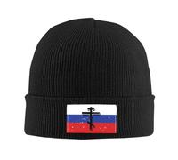 FJQWKLF Bonnet Unisexe d'hiver avec Drapeau Russe, Croix orthodoxe et Croix.