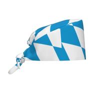 FJQWKLF Casquette de Travail Unisexe à Motif Drapeau Bavarois, Ajustable, Respirante et absorbante, Noire.