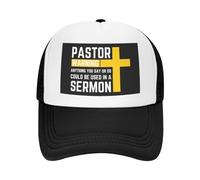 FJQWKLF Chapeau d'avertissement de Pasteur Tout ce Que Vous Dites ou Faites Pourrait être utilisé dans Un Sermon Jésus 2024 Casquette de Baseball chrétienne Casquette de Camionneur
