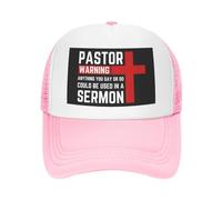 FJQWKLF Chapeau d'avertissement de Pasteur Tout ce Que Vous Dites ou Faites Pourrait être utilisé dans Un Sermon Jésus 2024 Casquette de Baseball chrétienne Casquette de Camionneur