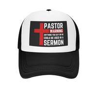FJQWKLF Chapeau d'avertissement de Pasteur Tout ce Que Vous Dites ou Faites Pourrait être utilisé dans Un Sermon Jésus 2024 Casquette de Baseball chrétienne Casquette de Camionneur