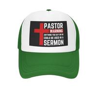 FJQWKLF Chapeau d'avertissement de Pasteur Tout ce Que Vous Dites ou Faites Pourrait être utilisé dans Un Sermon Jésus 2024 Casquette de Baseball chrétienne Casquette de Camionneur
