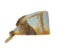 FJQWKLF Chapeau de Travail avec Bandeau Anti-Transpiration et Adorable Lapin en Automne, Ajustable et Tendance, à Nouer derrière la tête, pour Femmes et Hommes, Style Chef.