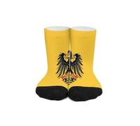 FJQWKLF Chaussettes fantaisie pour homme, motif drapeau historique du Saint-Empire romain germanique, montantes jusqu'au genou, pour femme