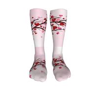 FJQWKLF Chaussettes longues décontractées classiques à motif d'amour créatif 20 pouces, chaussettes longues athlétiques pour hommes et femmes, chaussettes longues fantaisie, chaussettes hautes., Noir