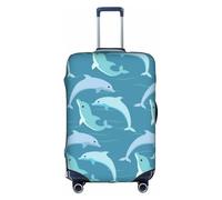 FJQWKLF Housse de Valise imprimée Dauphin, élastique, Lavable, Taille Universelle 18-32 Pouces, Facile à identifier