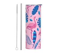 FJQWKLF Mug isotherme Flamingo Tumbler Gifts de 590 ml (20 oz) en acier inoxydable, idéal pour la voiture, le bureau, la maison et les activités de plein air.