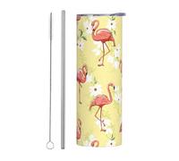 FJQWKLF Mug isotherme Flamingo Tumbler Gifts de 590 ml (20 oz) en acier inoxydable, idéal pour la voiture, le bureau, la maison et les activités de plein air.
