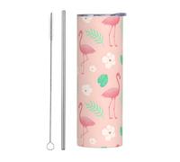 FJQWKLF Mug isotherme Flamingo Tumbler Gifts de 590 ml (20 oz) en acier inoxydable, idéal pour la voiture, le bureau, la maison et les activités de plein air.