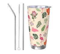 FJQWKLF Mug isotherme Flamingo Tumbler Gifts de 590 ml (20 oz) en acier inoxydable, idéal pour la voiture, le bureau, la maison et les activités de plein air.