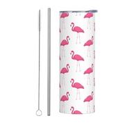 FJQWKLF Mug isotherme Flamingo Tumbler Gifts de 590 ml (20 oz) en acier inoxydable, idéal pour la voiture, le bureau, la maison et les activités de plein air.