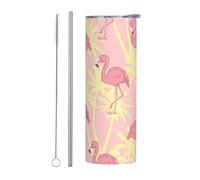 FJQWKLF Mug isotherme Flamingo Tumbler Gifts de 590 ml (20 oz) en acier inoxydable, idéal pour la voiture, le bureau, la maison et les activités de plein air.