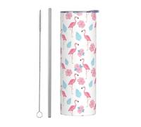 FJQWKLF Mug isotherme Flamingo Tumbler Gifts de 590 ml (20 oz) en acier inoxydable, idéal pour la voiture, le bureau, la maison et les activités de plein air.