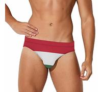 FJQWKLF Slip de Bain Homme Drapeau de Hongrie, Bikini Triangle Doux, String, Short de Bain, sous-vêtement de Sport, Taille XXL