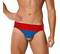 FJQWKLF Slip de Bain Homme, Motif Drapeau arménien Grunge, Bikini Triangle Doux, String, Short de Bain, sous-vêtement de Sport, Taille L