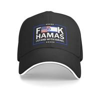 FJQWKLF Soutenez la Casquette israélienne Je suis avec Israël Chapeau Fuck Hamas Casquette F Hamas Priez pour Un Israël Libre Casquette de Baseball Strong Trucker