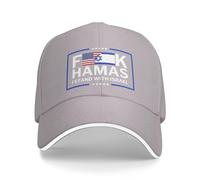 FJQWKLF Soutenez la Casquette israélienne Je suis avec Israël Chapeau Fuck Hamas Casquette F Hamas Priez pour Un Israël Libre Casquette de Baseball Strong Trucker