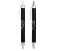 FJQWKLF Stylo à bille rétractable à tête de carlin, pointe fine de 0,5 mm, corps rond flexible pour un confort d'écriture optimal, 1 pièce