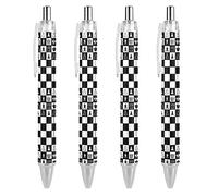 FJQWKLF Stylo à bille rétractable avec imprimé échiquier, idéal pour le bureau ou la maison, 1 pièce