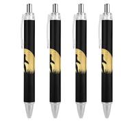 FJQWKLF Stylo à bille rétractable Bigfoot Sasquatch Golden Moon, amusant, 0,5 mm, stylo à bille, stylo de travail, cadeau pour officier, unisexe, 1 pièce
