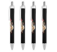 FJQWKLF Stylo à bille rétractable Gongfu Rooster Chest, pointe fine de 0,5 mm, corps rond flexible pour un confort d'écriture optimal, 1 pièce