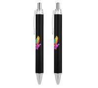 FJQWKLF Stylo à bille rétractable LGBT Rainbow Dove, stylo de travail, stylo à bille roulante pour fournitures scolaires et de bureau, 1 pièce