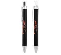 FJQWKLF Stylo à bille rétractable Red Lobster, pointe fine de 0,5 mm, corps rond flexible pour un confort d'écriture optimal, 1 pièce