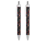 FJQWKLF Stylo à bille rétractable Rooster Pirates, pointe fine de 0,5 mm, corps rond flexible pour un confort d'écriture optimal, 1 pièce