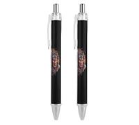 FJQWKLF Stylo à bille rétractable Tribal Chief And Wolf, pointe fine de 0,5 mm, corps rond flexible pour un confort d'écriture optimal, 1 pièce