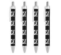 FJQWKLF Stylo à bille rétractable vintage simple, pointe fine de 0,5 mm, corps rond flexible pour un confort d'écriture optimal, 1 pièce