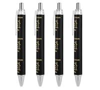 FJQWKLF Talk Real Estate to Me Lot de 4 stylos à bille rétractables pour homme et femme, pointe de 0,5 mm, pour le travail