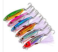 FJSC 6 Pièces Leurres De Pêche Appâts De Basse, Pêche en 3D Dur Méné Life-Like Swimbait Topwater Crankbait Tackle pour La Pêche à La Truite Basse Perche 10G / 15G / 20G / 30G / 40G / 50G 40g / 75mm