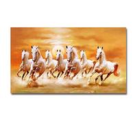 FJSZ Impression d'art Peinture sur Toile Moderne Sept Chevaux De Course Toile Peinture Mur Art Affiche Et Impressions Photo Décoration De La Maison pour Salon Pas De Cadre