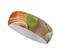 FJWKLRBV Bandeau de sport avec imprimé escargot mignon bandeau large bandeau de sport pour course à pied, yoga, vie quotidienne, entraînement unisexe