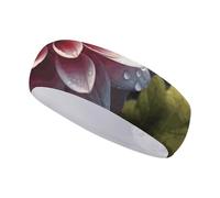 FJWKLRBV Bandeau de sport avec imprimé floral - Large bandeau de sport pour la course à pied, le yoga, la vie quotidienne, l'entraînement, unisexe