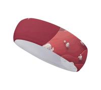 FJWKLRBV Bandeau de sport avec imprimé nuages et cœurs - Bandeau large - Pour la course à pied, le yoga, la vie quotidienne - Unisexe