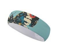 FJWKLRBV Bandeau de sport avec imprimé papillon et pois rouges - Bandeau large - Pour la course à pied, le yoga, la vie quotidienne - Unisexe