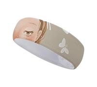 FJWKLRBV Bandeau de sport long avec motif tressé imprimé - Bandeau large pour la course à pied, le yoga, la vie quotidienne, l'entraînement, unisexe