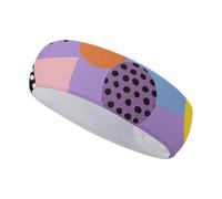 FJWKLRBV Bandeau de sport marron et bleu - Bandeau large - Pour la course à pied, le yoga, la vie quotidienne, l'entraînement - Unisexe