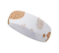 FJWKLRBV Bandeau de sport marron et orange style imprimé bandeau large bandeau de sport pour course à pied, yoga, vie quotidienne, entraînement unisexe