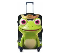 FJWSLCH Crown Frog Housse de bagage pour valise, approuvée par la TSA, élastique, anti-rayures, housse de protection lavable pour bagages de 45,7 à 81,3 cm, Noir , L