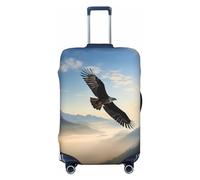 FJWSLCH Eagle Mountains Housse de bagage pour valise, approuvée par la TSA, élastique, anti-rayures, housse de protection lavable pour bagages de 45,7 à 81,3 cm, Noir , S
